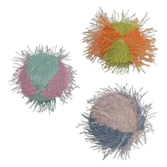 Balle poilue assortie pour chats