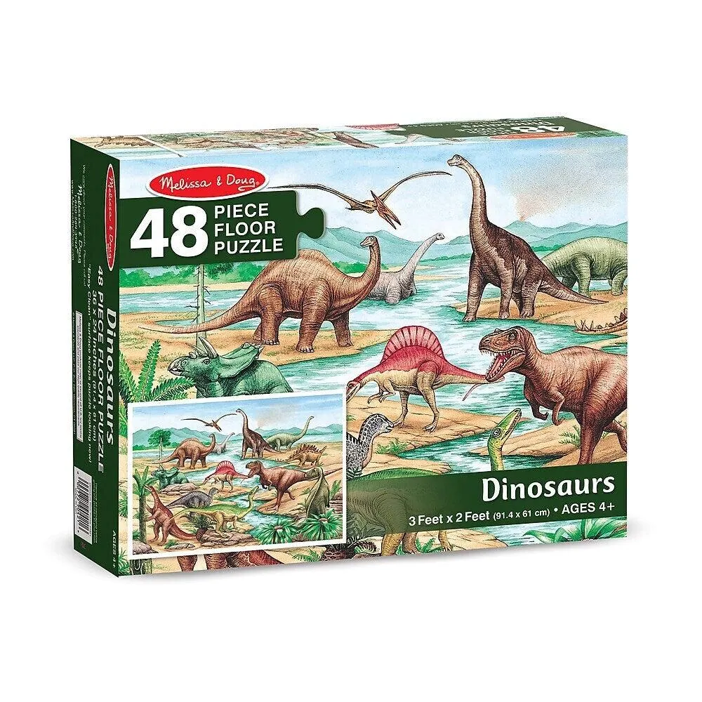 Casse-tête de sol dinosaures Melissa & Doug, paquet de 48