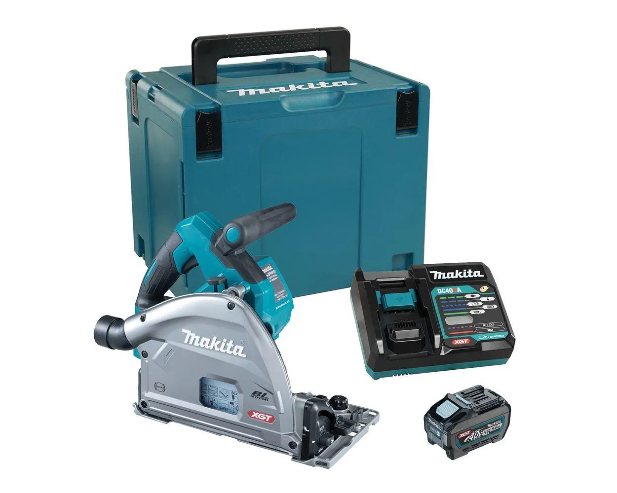 Ensemble scie circulaire plongeante 6-1/2 po li-ion 40 V MAX XGT (5,0 Ah) avec moteur sans balai et AWS SP001GT102, Makita