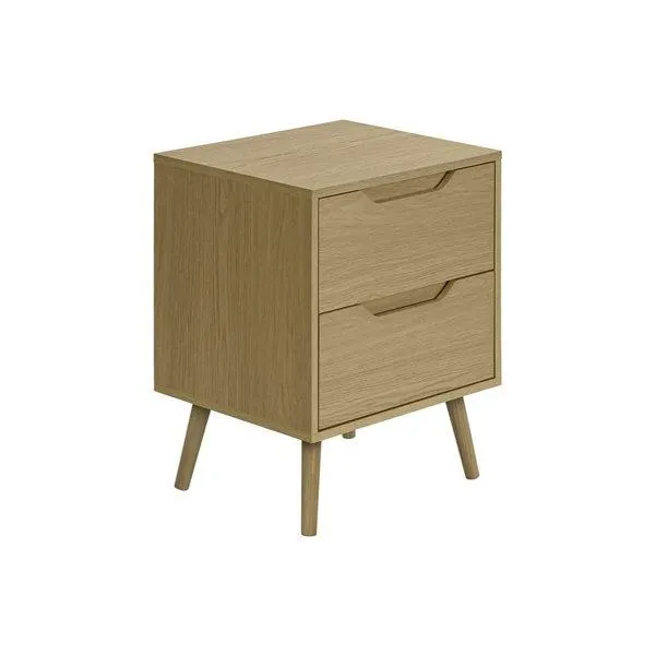 Table d'appoint contemporaine à 2 tiroirs par Monarch Specialties 24 po h. en stratifié naturel