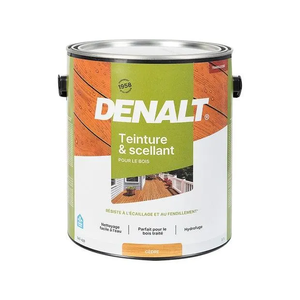 Teinture & scellant translucide Denalt cèdre 3,7 L