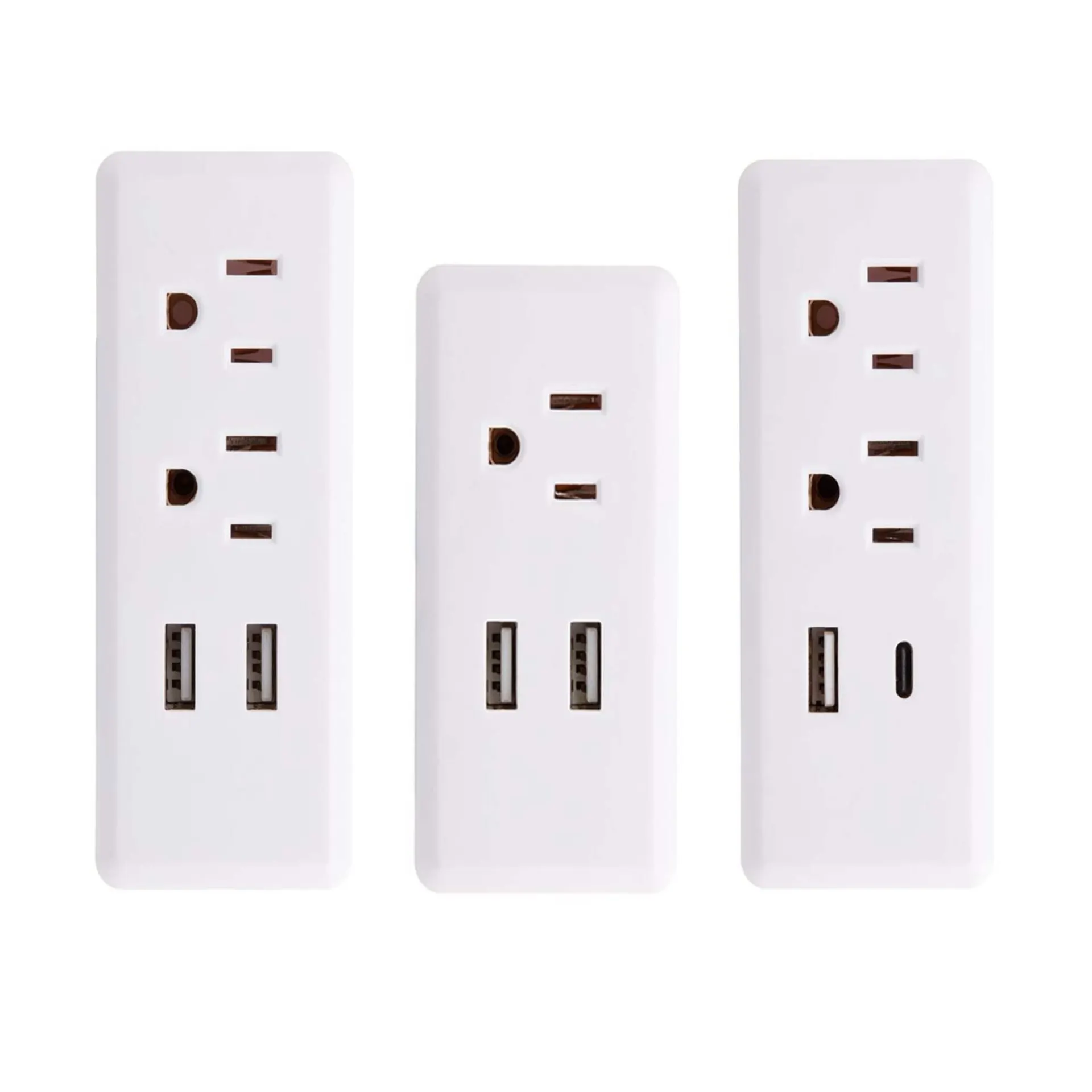 Multiprises NOMA, blanc, paq. 3