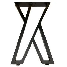 Pied de table en acier Brent noir - 2/pqt - 28’’ x 17,7’’