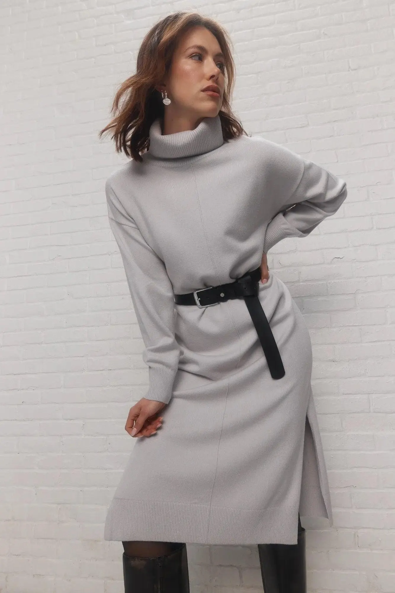 Adler | Robe longue grise en tricot