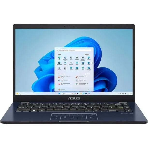 ASUS Ordinateur Portable 14 Pouces FHD Fin et Léger, Intel Celeron N4500, Mémoire 4 Go, 64 Go eMMC, Intel UHD Graphics, HDMI, Windows 11 Home S Mode, Noir Étoilé