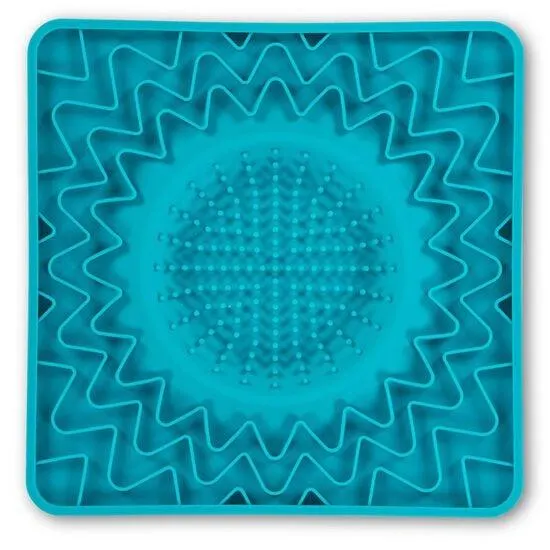 Tapis de bol à lécher interactif en silicone avec cadre