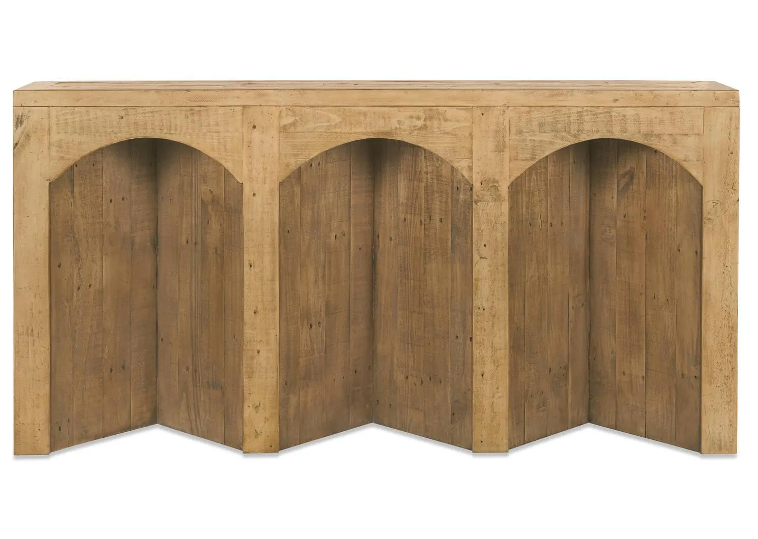 Table console Sorrento en bois récupéré -Milo sable