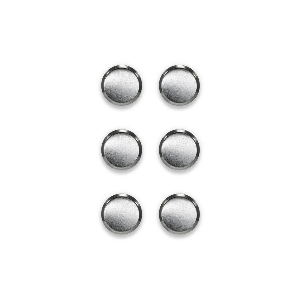 Quartet - Aimants en étain - argent - paquet de 6
