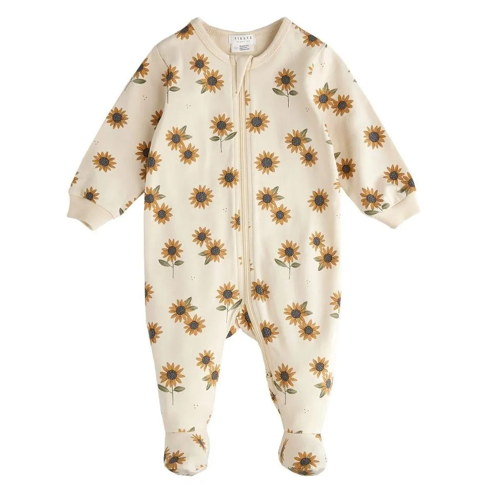 Sunflower Print Sleeper 0-12m