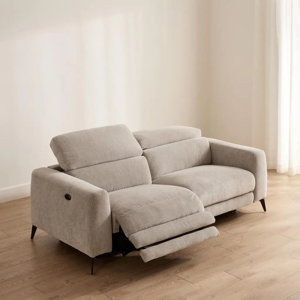 Sofa inclinable motorisé en tissu