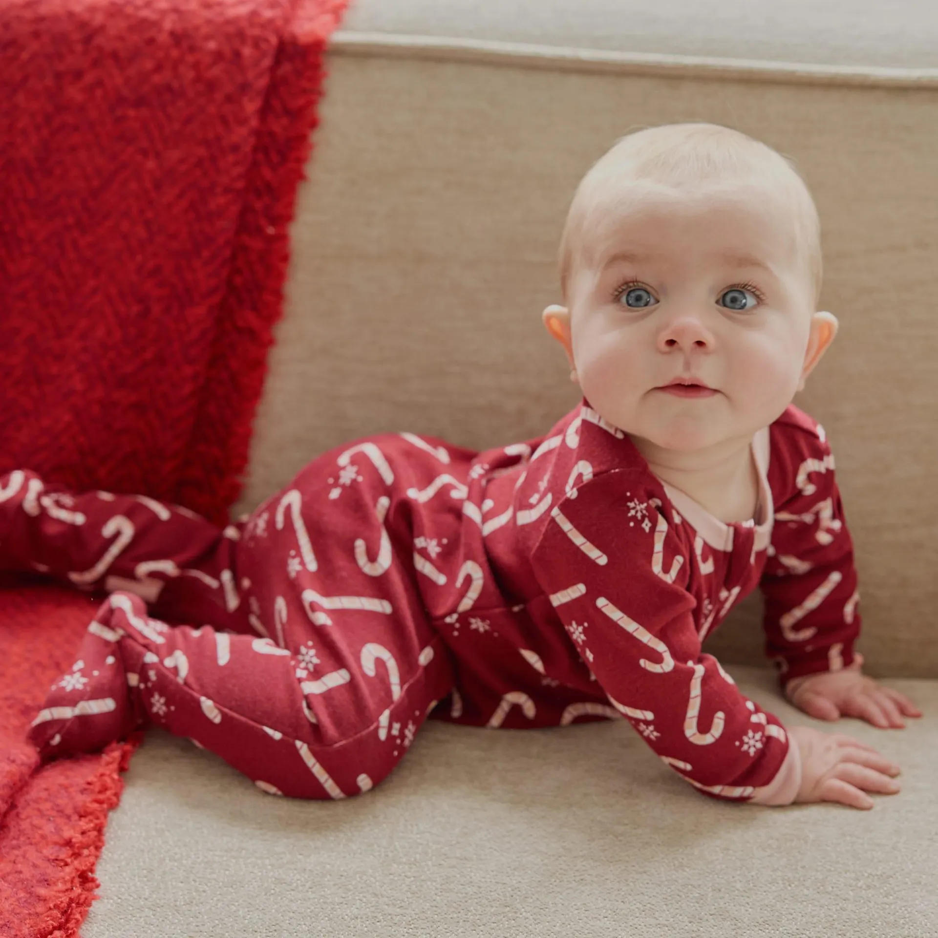Candy Canes Pajamas 0-24m