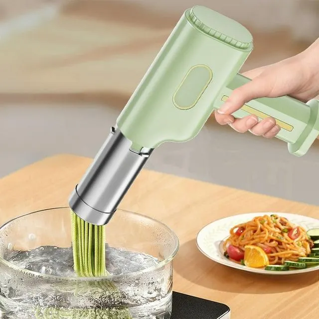 BAOPAI Machine à Nouilles Sans Fil Portable avec 5 Moules Interchangeables USB Rechargeable pour Cuisine Maison