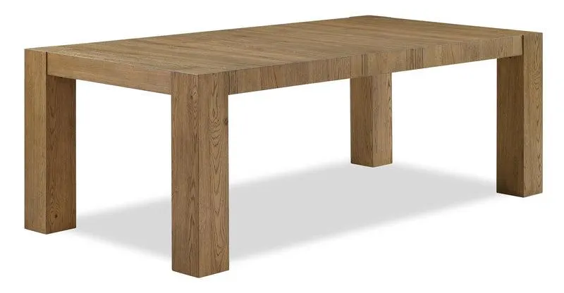 Table de salle à manger Lotus de 82 po (L) en bois - naturelle