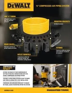 DEWALT 37 pc 3/4 in. Compressed Air Piping Kit