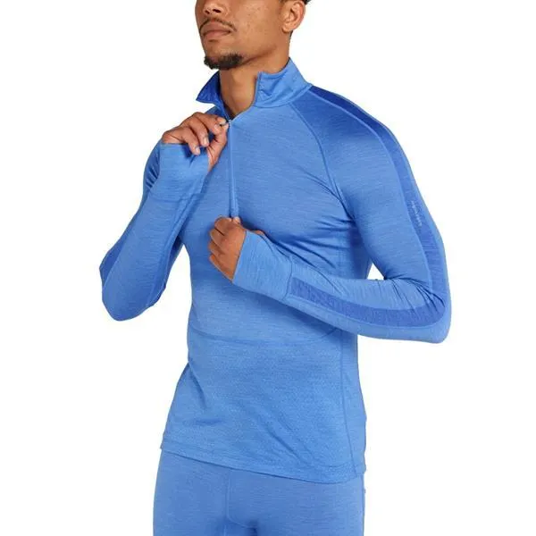 Haut thermique à manches longues et à glissière ZoneKnit 125 en mélange mérinos pour homme