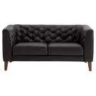 Causeuse en cuir capitonné Mimo