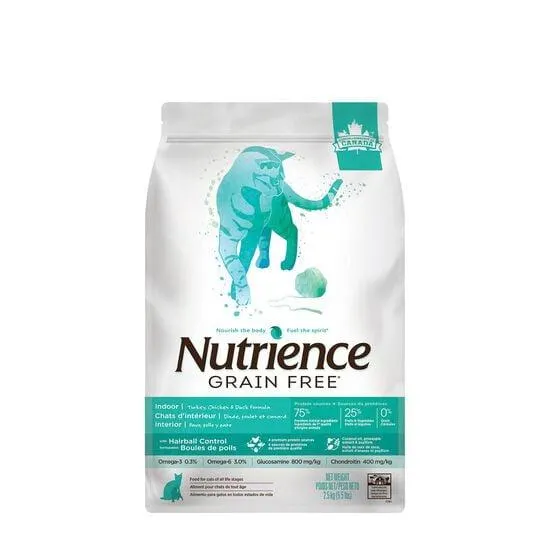 Nourriture sèche sans grains pour chats, dinde, poulet et canard