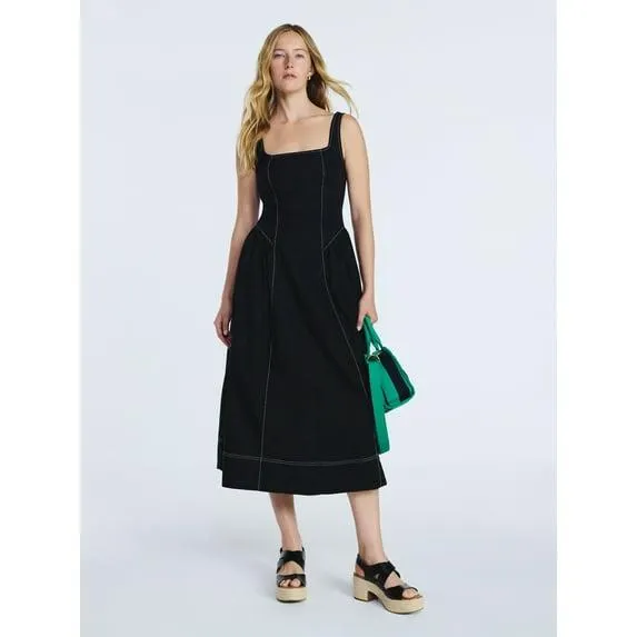 Free Assembly Women's and Women's Plus Sleeveless Cotton Panel Maxi Dress, Sizes XS- 4X
