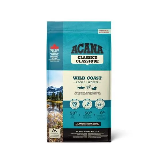 Nourriture sèche recette Wild Coast pour chiens, 14,5 kg