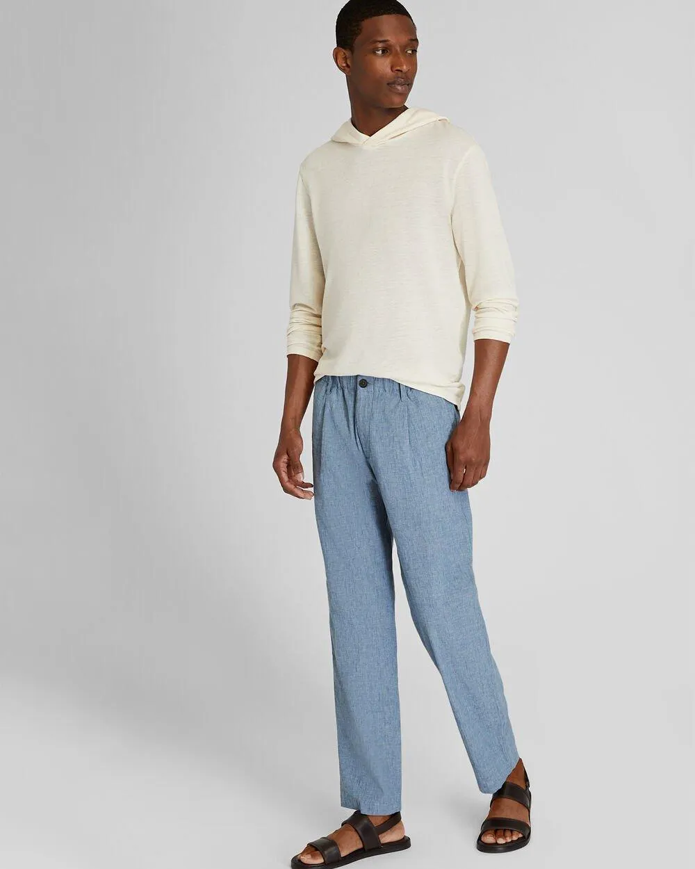 Relaxed Tapered Linen-Blend Pant