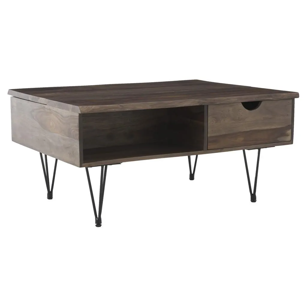 Table à café avec dessus élévateur