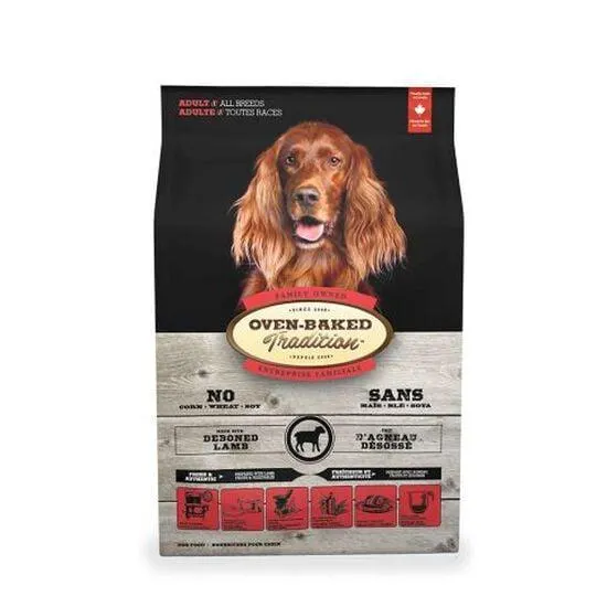 Nourriture sèche à l'agneau pour chien adulte