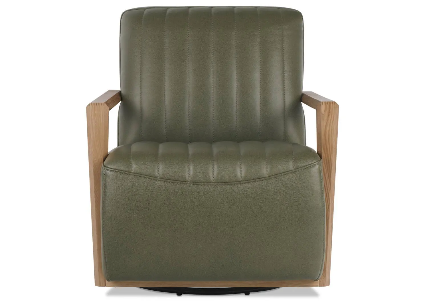 Fauteuil pivotant en cuir Simone