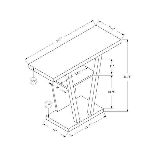 Table d'appoint Monarch, 31,5 po x 33,75 po, composite, blanc
