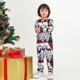 EGNMCR Pyjamas de Noël pour la Famille, Pyjama Classique à Carreaux pour Noël Tenue Parent-Enfant Blouse Imprimée de Noël à Capuche Ensemble de Pyjamas Assortis pour la Famille Blouse Pantalon pour Femmes