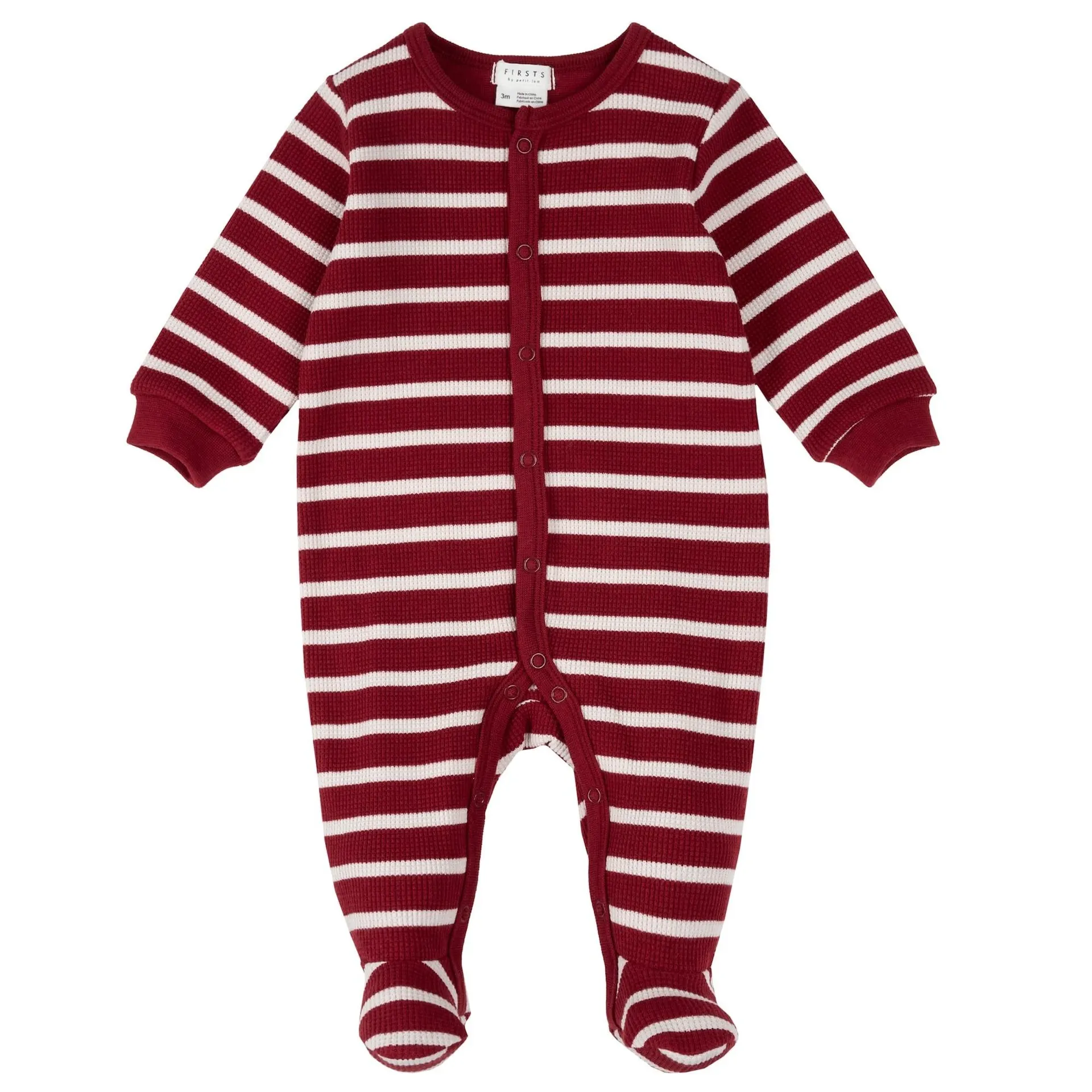 Striped Thermal Pajamas 0-12m