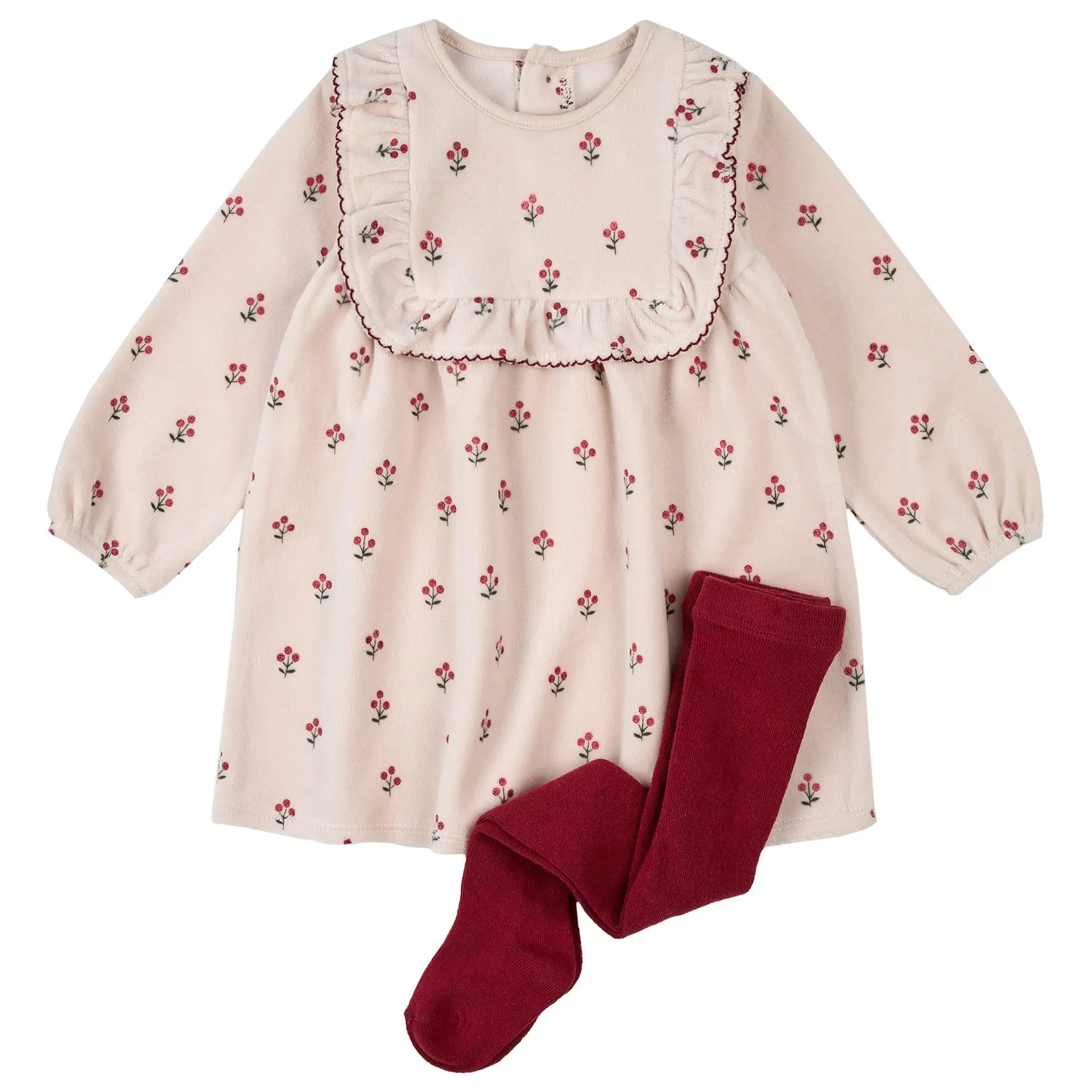 Berries Velour Dress 3-24m