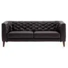 Sofa condo en cuir capitonné Mimo