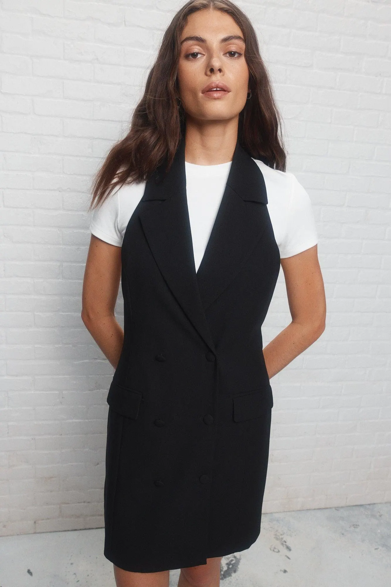 Indira | Robe tailleur noire