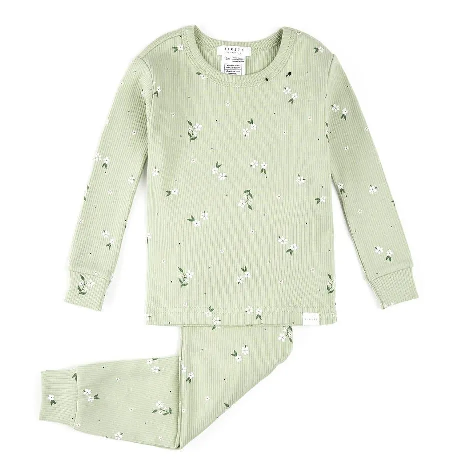 Oranges Flowers Pajamas 12-24m