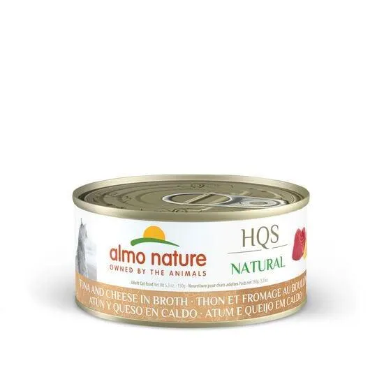Thon et fromage au bouillon « HQS Natural » pour chats, 150 g