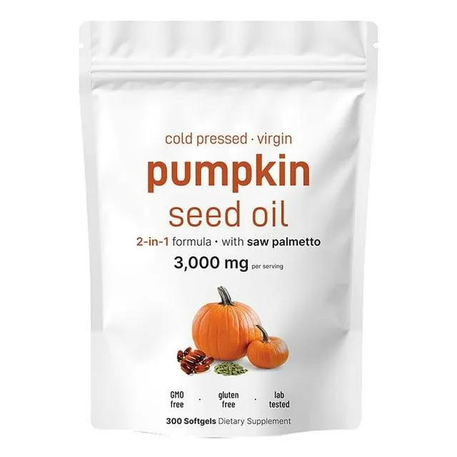 Pumpkin _Seed Oil 3000mg 240 Count Supports_Urinary Tract Pumpkin Oil_Supplement Non_Gmo Pumpkin Oil Health_Support 300Capsules