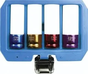 4 pc 1/2 in. dr Metric Deep Impact Socket Set