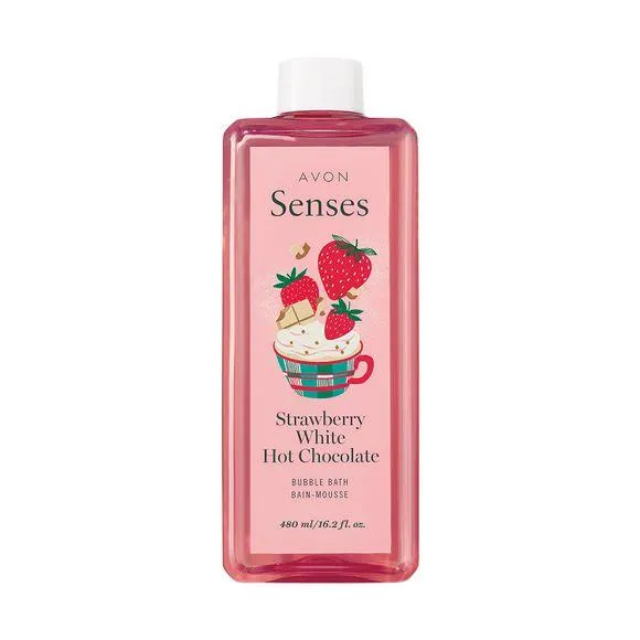 Bain-mousse Avon Senses Strawberry White Hot Chocolate