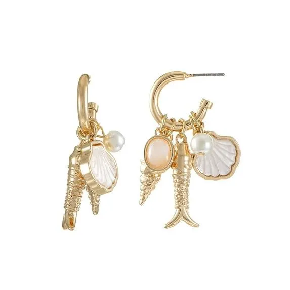 Time and Tru Goldtone Coast Charm Earrings, 1 Pair