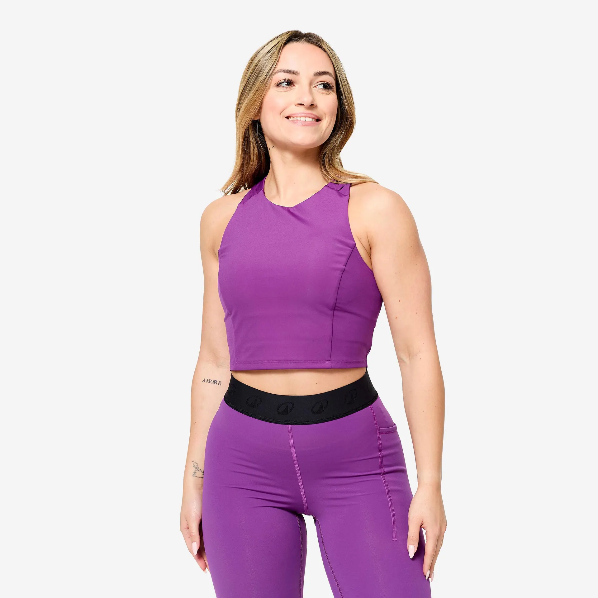Haut court de sport moulant femme