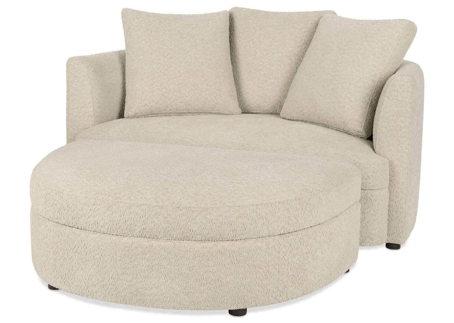 Ensemble fauteuil et repose-pieds Alma -Cali taupe