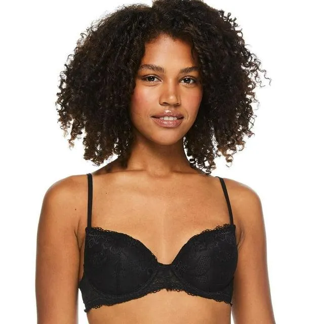 Soutien-gorge pigeonnant avec dentelle George pour femmes Tailles 34A-40D