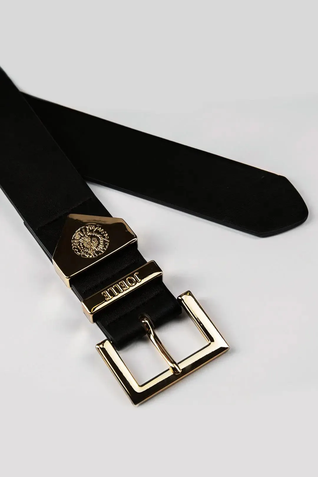 Ceinture noire avec détails or | Muriel