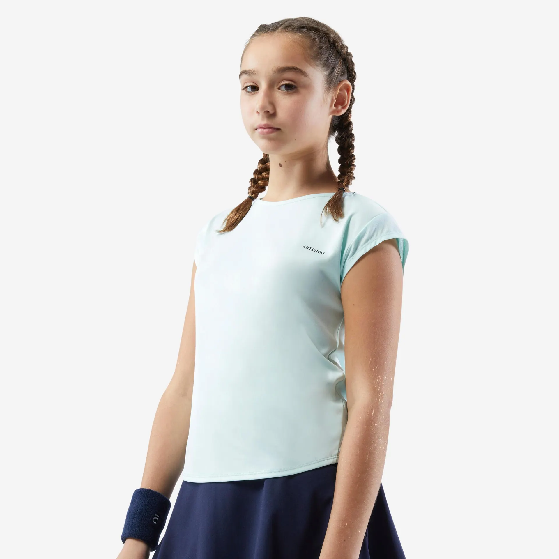 T-shirt de tennis fille - Soft vert