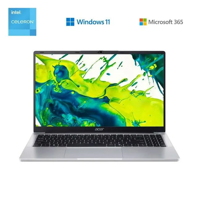 Acer Aspire Lite 15,6" FHD IPS Ordinateur Portable, Intel N4500, 4 Go RAM, 64 Go eMMC, Windows 11S