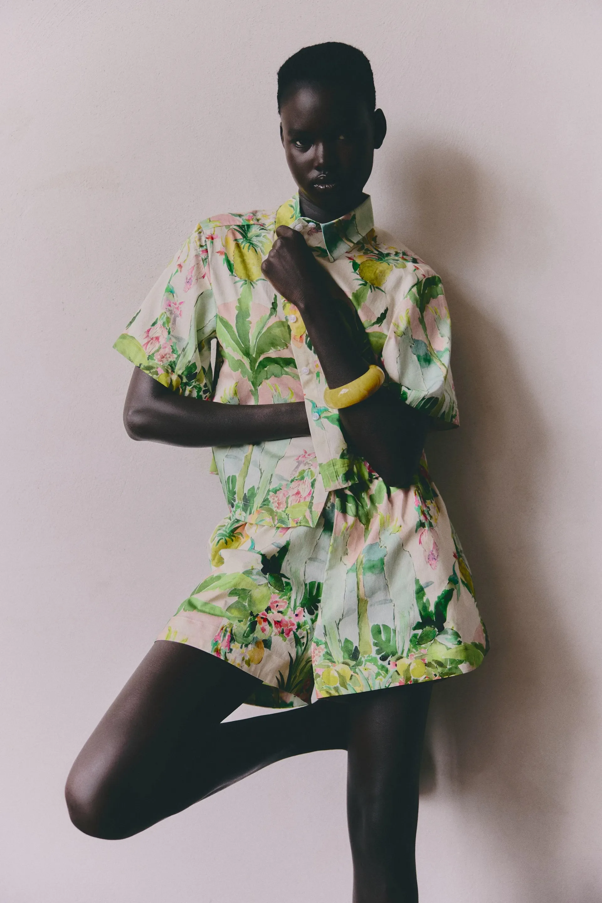 Short en coton à motif