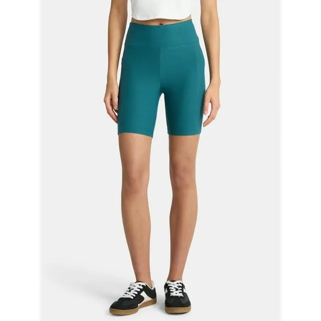 No Boundaries Bike Shorts with Cell Phone Pocket, 7” Inseam, Women's