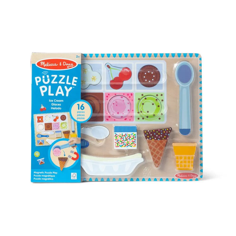 Melissa & Doug - Puzzle magnétique en bois Glaces - 16 pièces