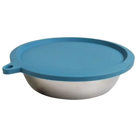 Bol en acier inoxydable avec couvercle en silicone