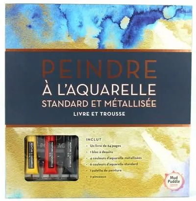 Aquarelle et peinture métallique cof.